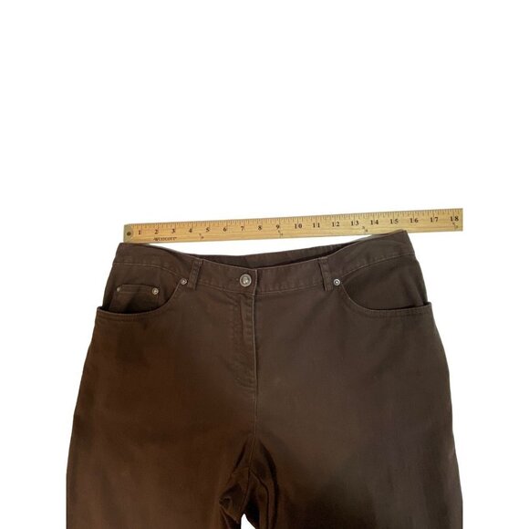 Ruby Rd Brown Capri Pants with Beaded Accents Size 6 - Picture 7 of 9